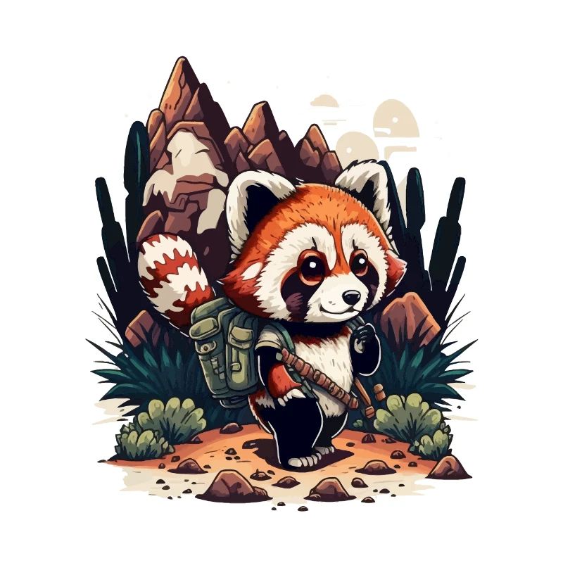 wandernder roter Panda