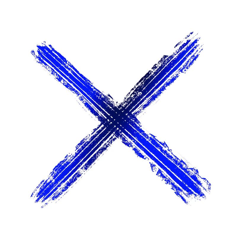 Kreuz blau