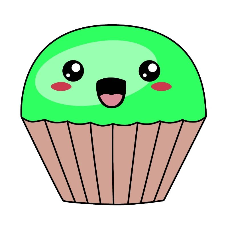 süßer grüner Muffin