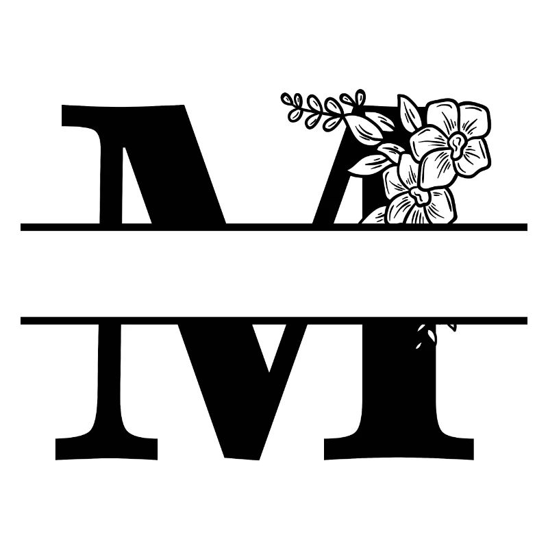 Personalisierter Blumenbuchstabe M