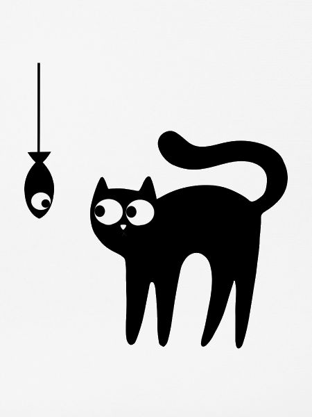 Cat and fish