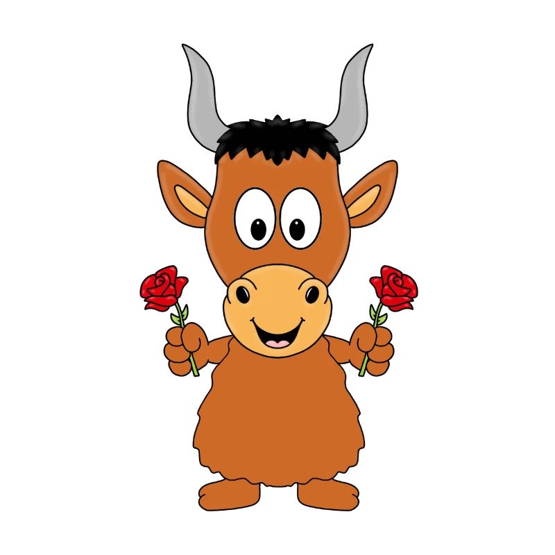 STIER - BULLE - BLUMEN - TIER - LIEBE