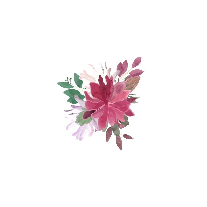 Buchstabe und Blumen