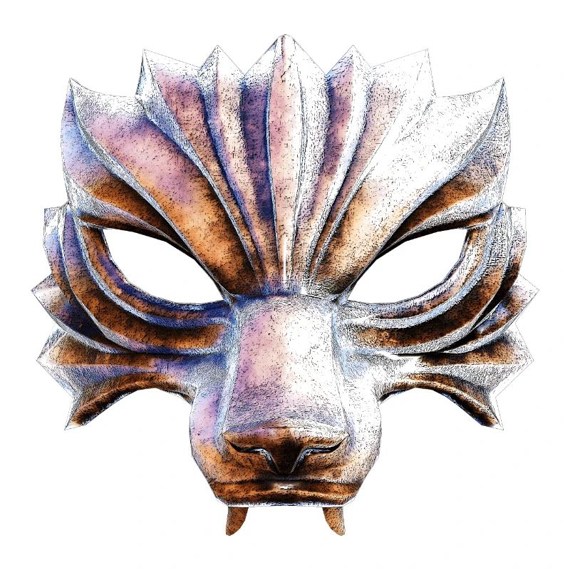 Wolf Krieger Maske