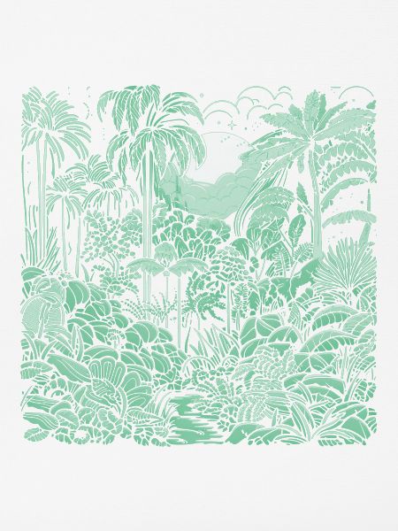 Jungle Motiv Hellgrün