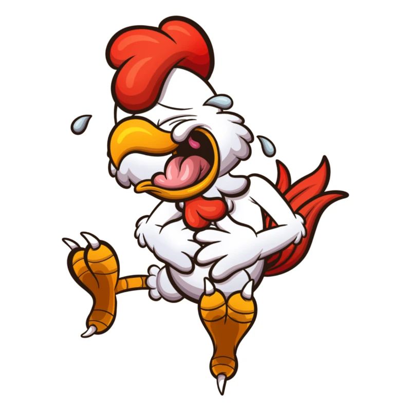 Lachendes Cartoon-Huhn