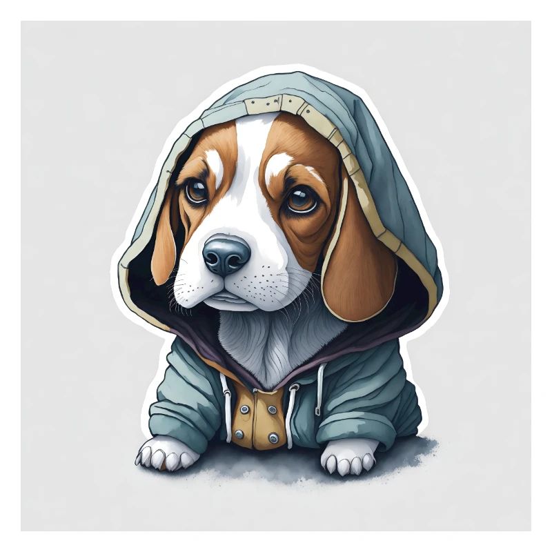 Beagle im Hoodie