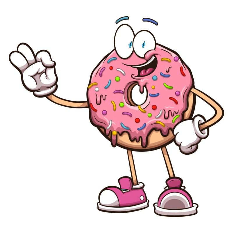 Niedlicher Donut-Charakter