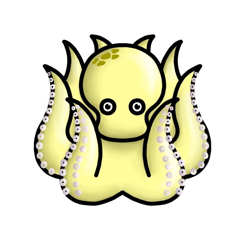 kleiner gelber Oktopus