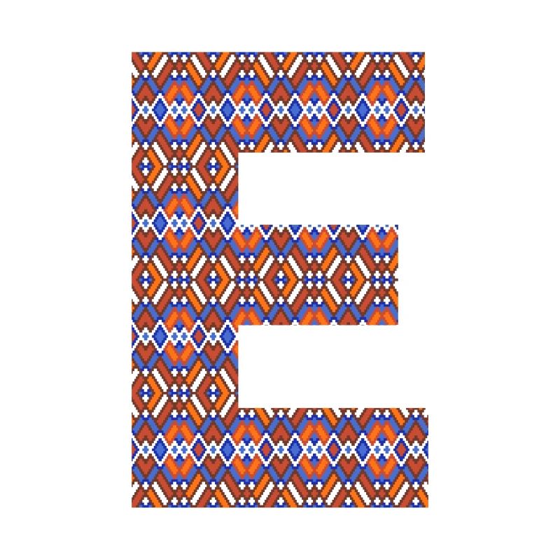 Monogram Letter E- geometric pattern