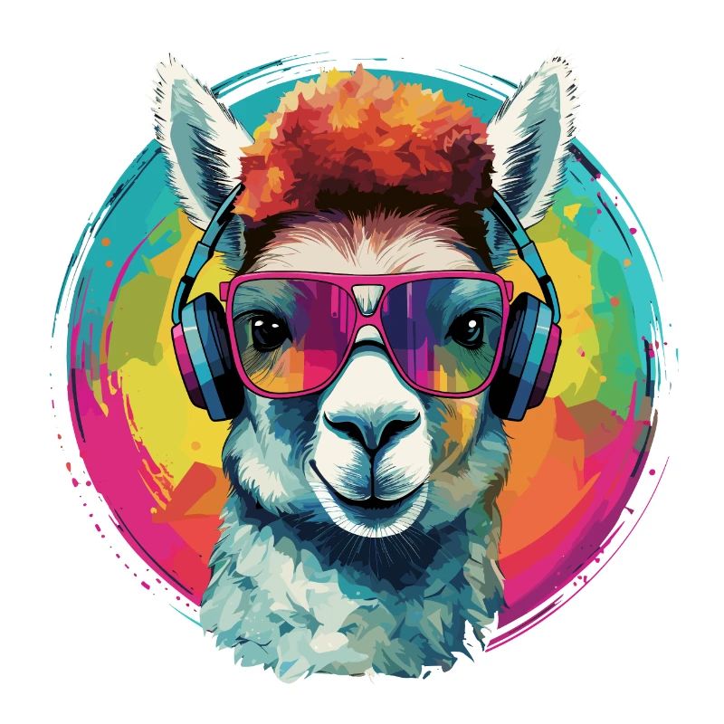 Verrücktes Alpaka Rainbow-Art