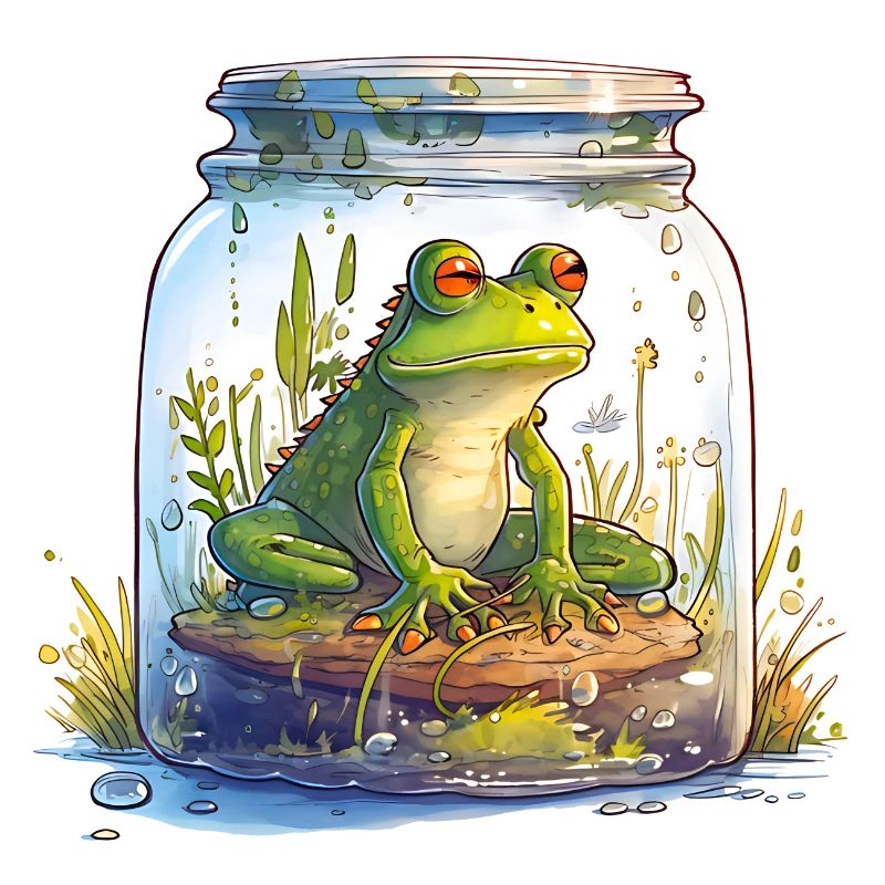 Wetterfrosch im Glas