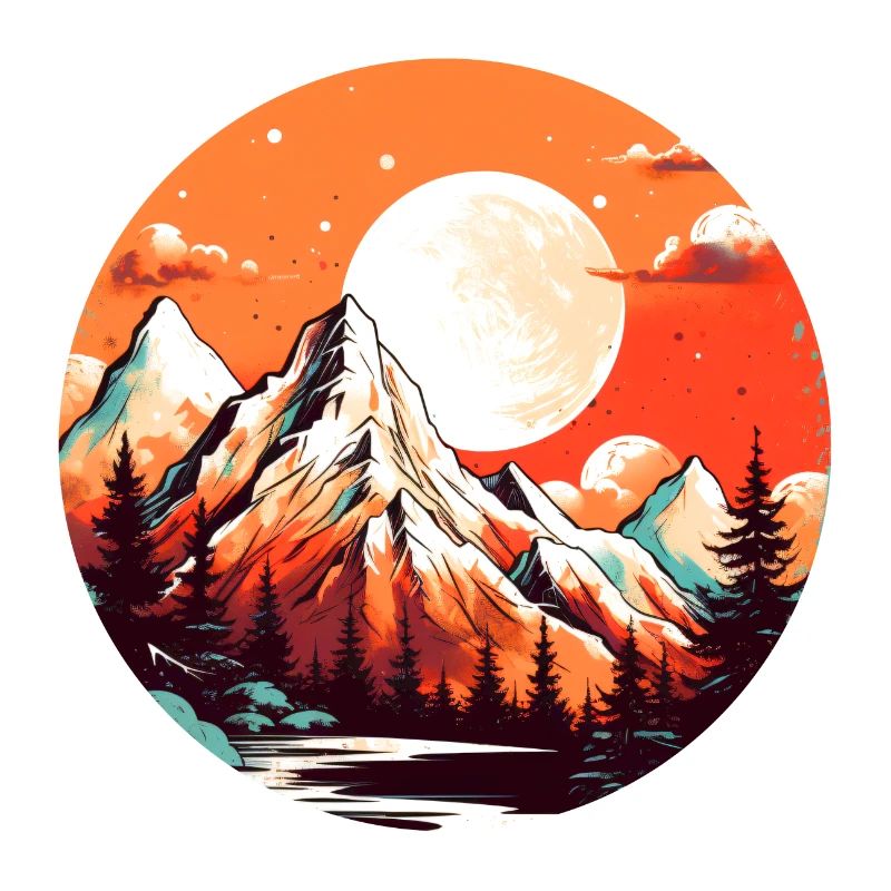 Berge im Sonnenschein