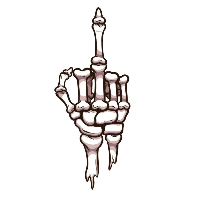 Skelett Mittelfinger