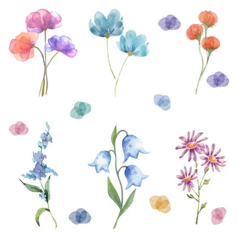 Aquarell-Blumen