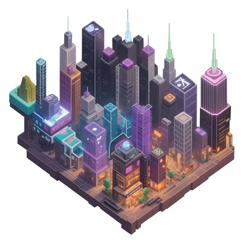 Voxel Stadt