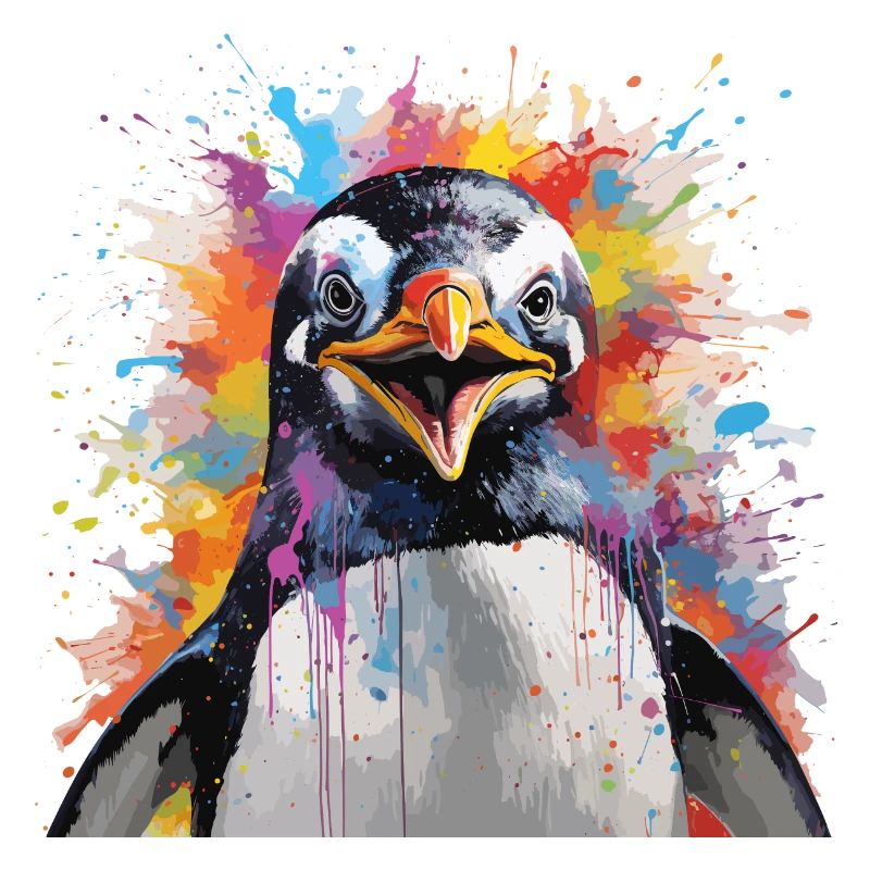 der bunte Pinguin