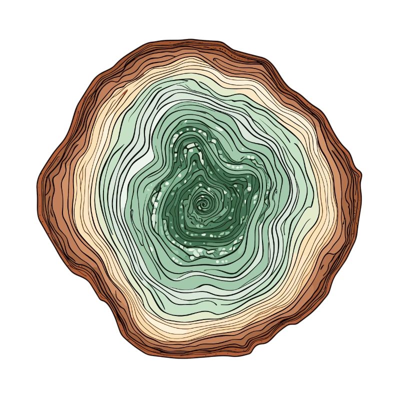 Naturmotiv - farbige Baumscheibe