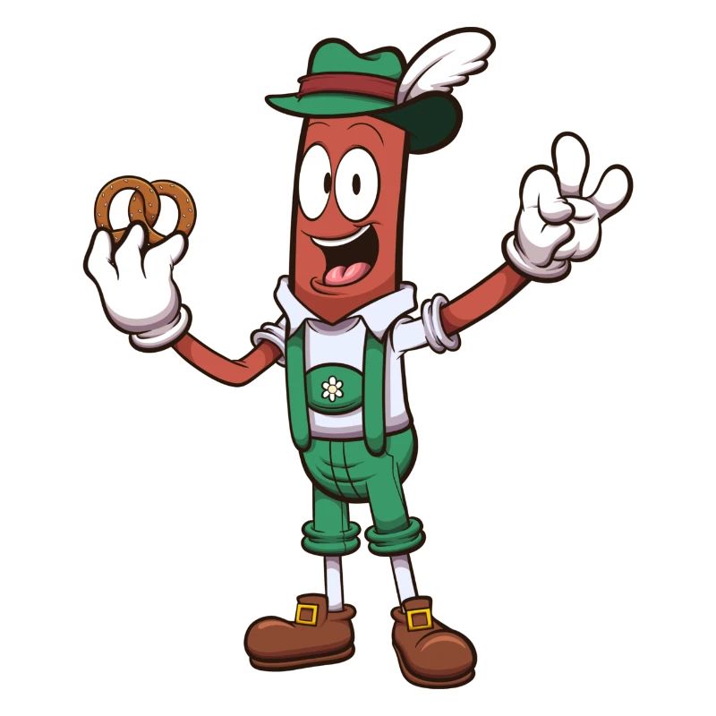 Bratwurst mit Brezel