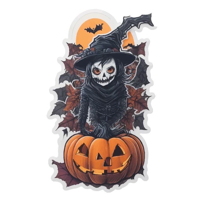 Helloween Kürbis Hexe