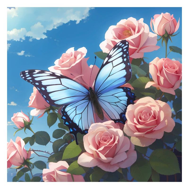 Blauer Schmetterling
