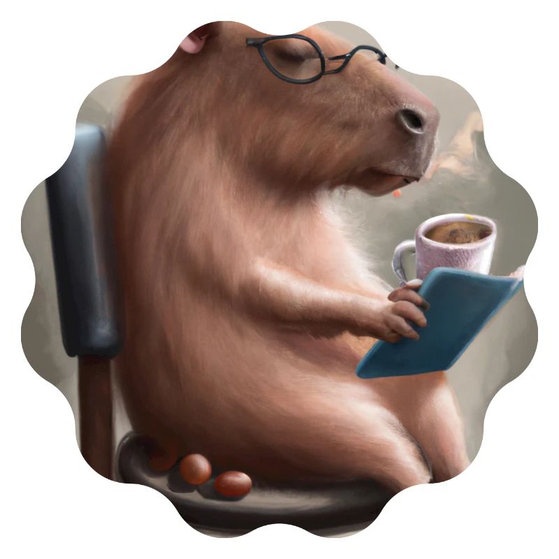 Capybara Kaffeepause