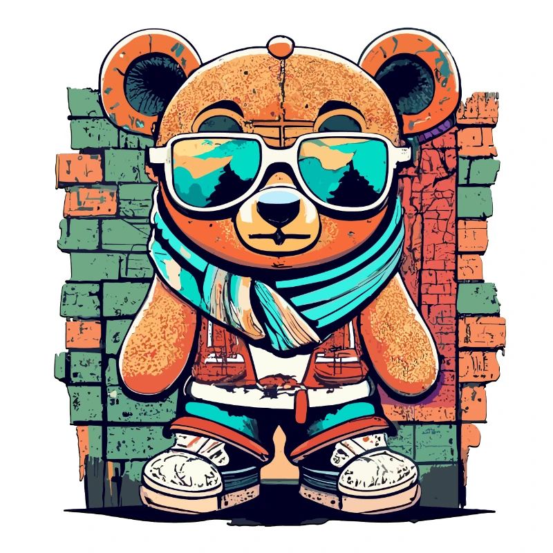 Grafitti teddy bear