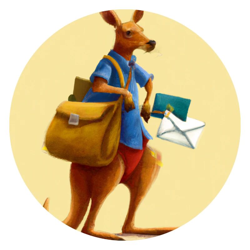 Känguru Briefträger