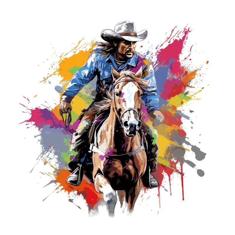 Cowboy Pferd Western