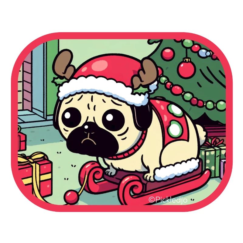 Weihnachtlicher Mops