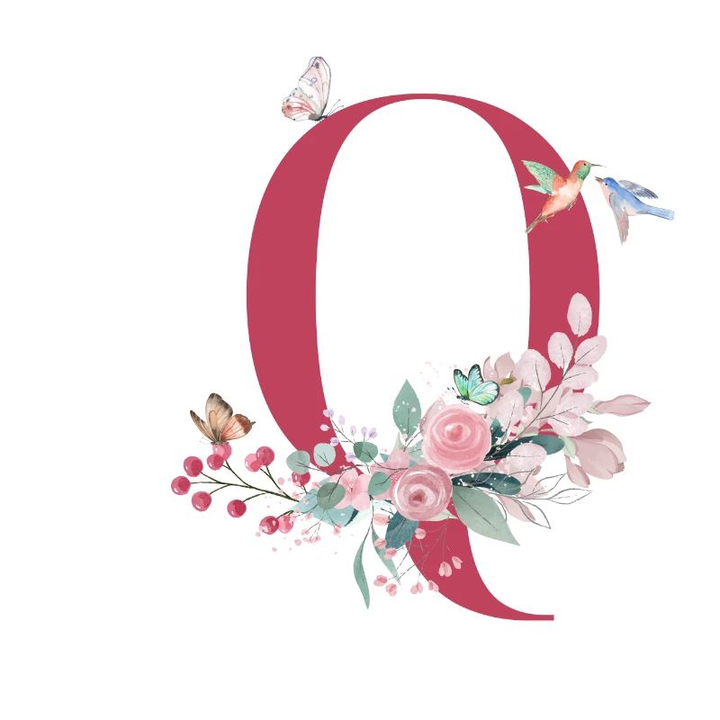 Blumenbuchstabe Q - Geschenkidee