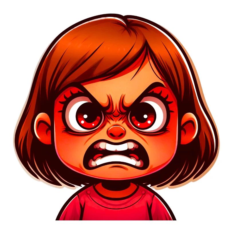 Wütendes Mädchen