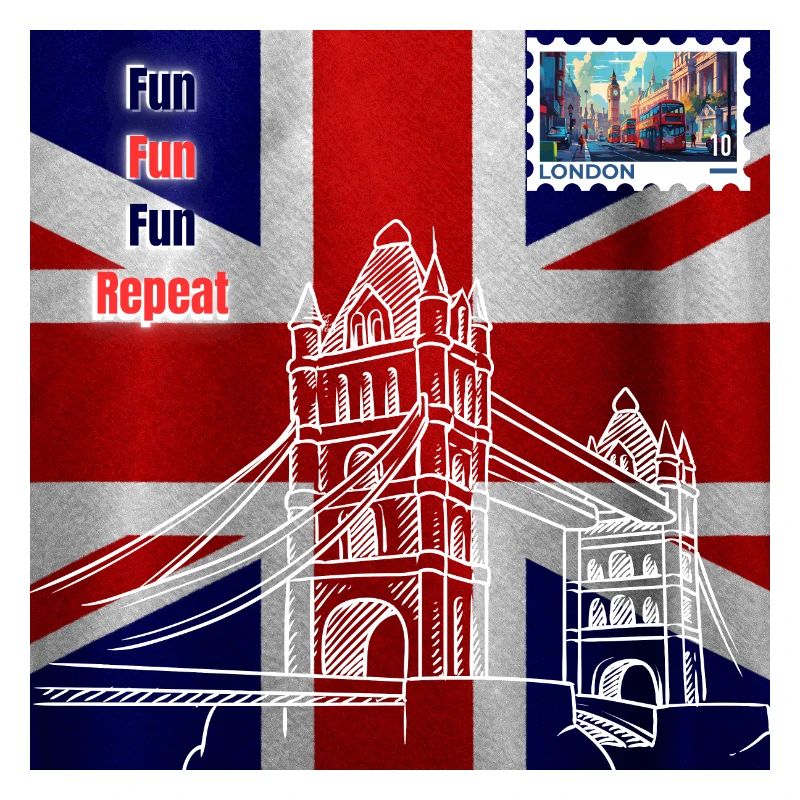 London Fun Postkarten-Design