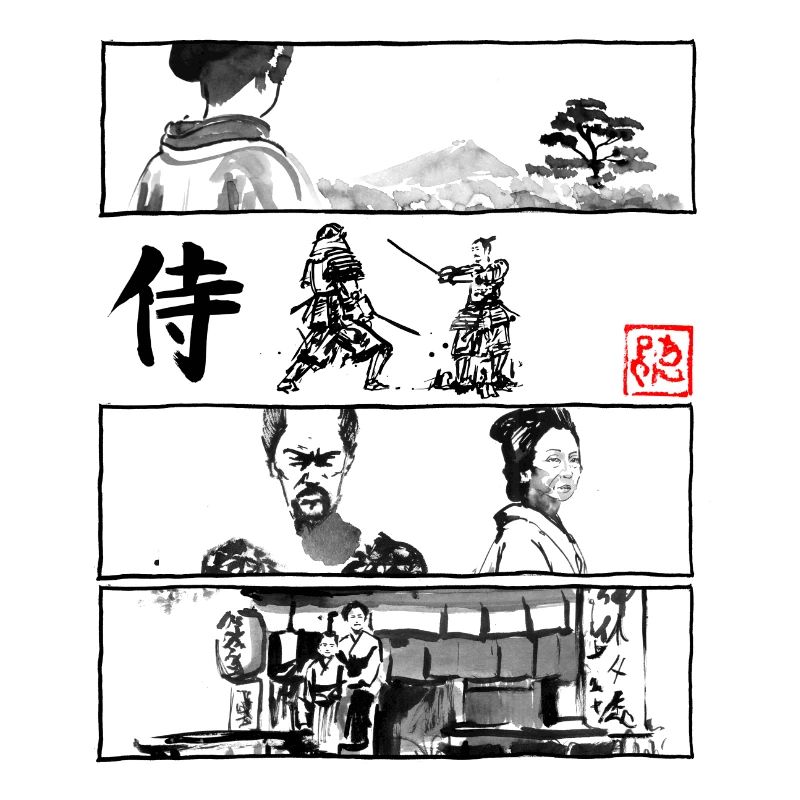 Manga Samurai Schwarz