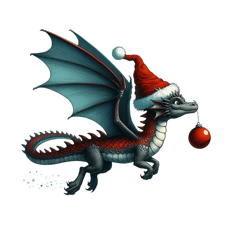Neo-Gothic-Weihnachtsmann-Drache