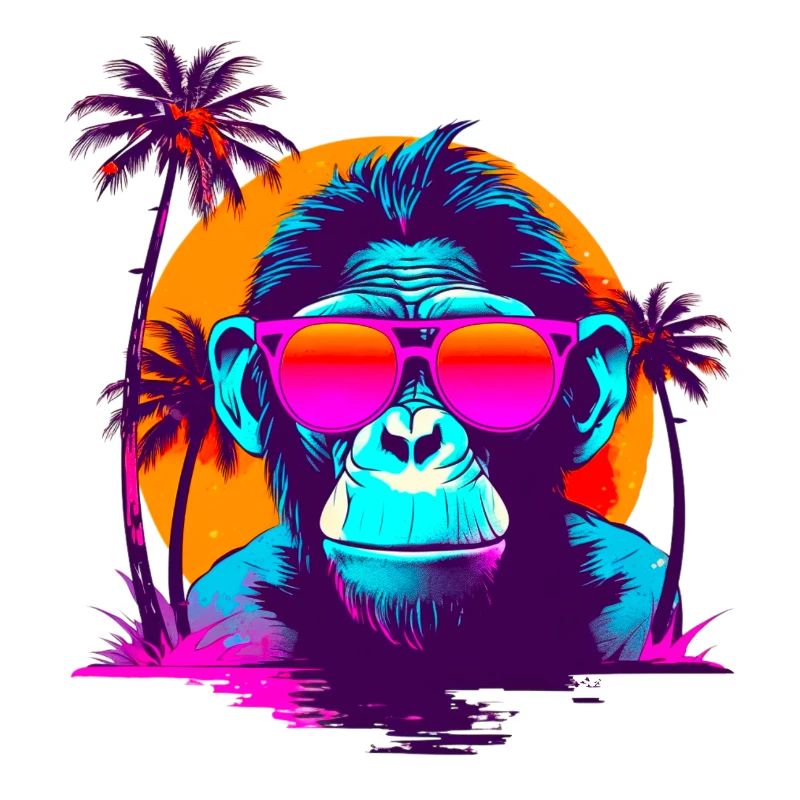 CoolChimpSunglassesRetroSunset