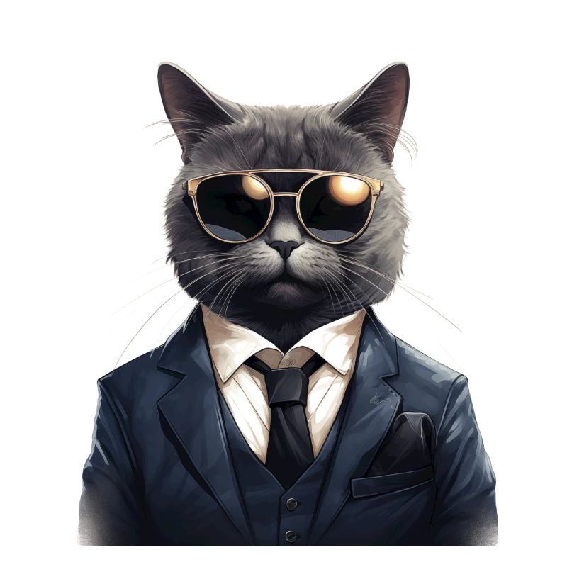 Katze in Anzug