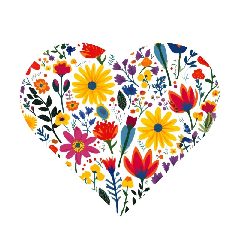 Blumen-Herz, personalisierbar