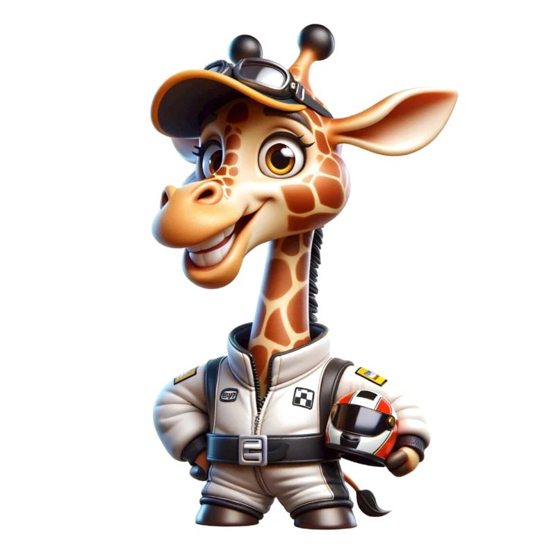 Rennfahrer Giraffe