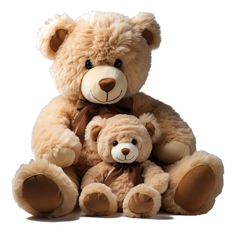 Plüschbär-Mama mit Plüschbär-Kind