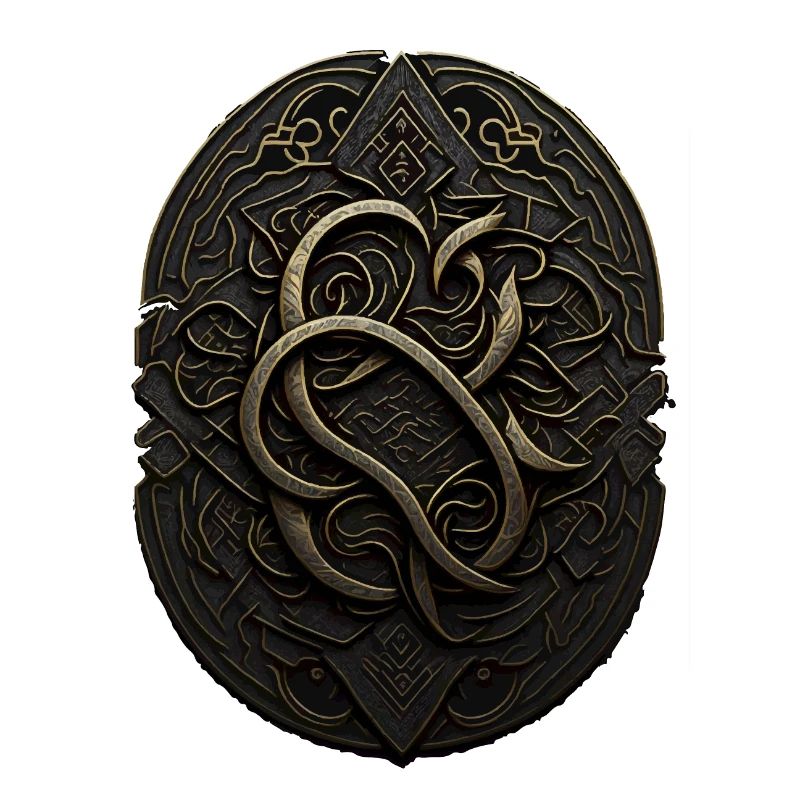 Maya Schwarz-Gold-Monogramm