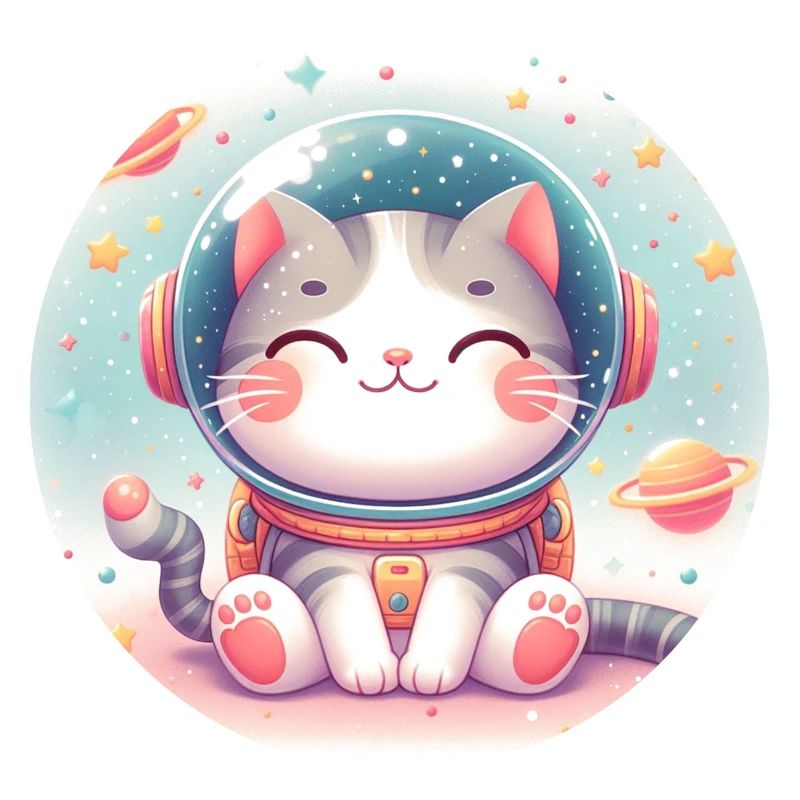 Weltraum Katze Astronaut