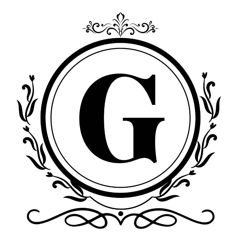 Buchstaben-G-Dekoration