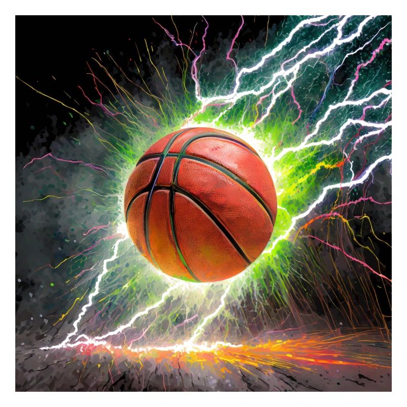 Basketball mit Blitz