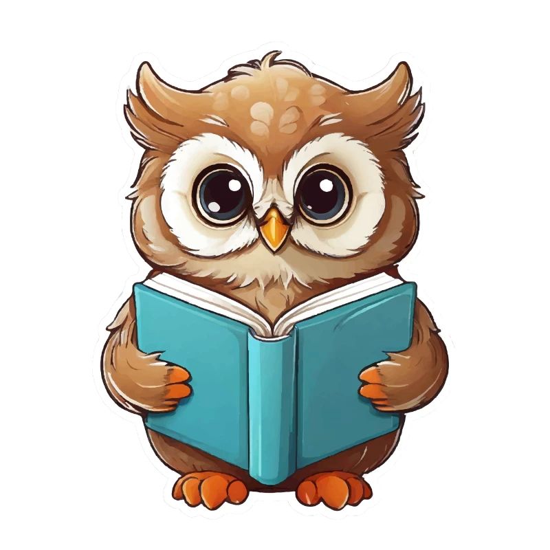 Eule lesen Bücher
