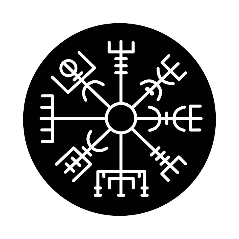 Wikinger Kompass schwarz