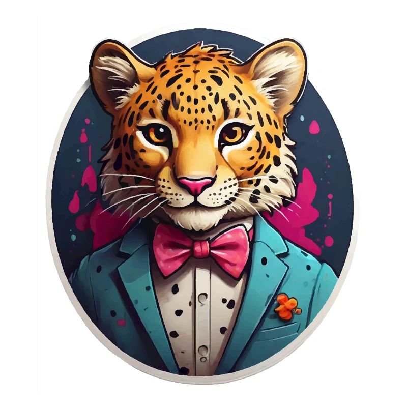 Lustiges Comic Leopard