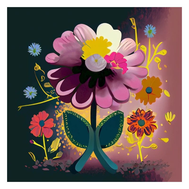 Buntblüten-Frühlingsabstraktion