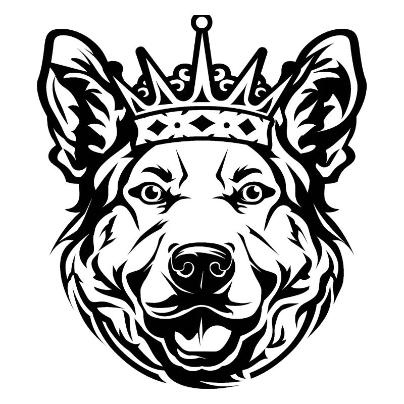 Hund mit Krone