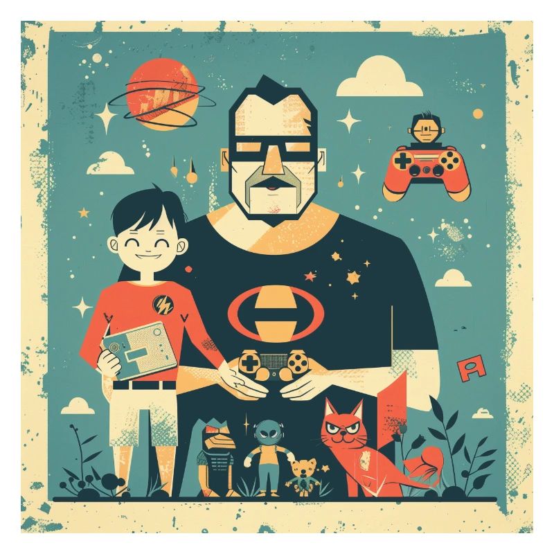 Foto mit Papa